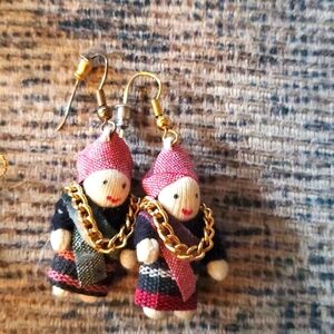 Mexican worrying doll earrings